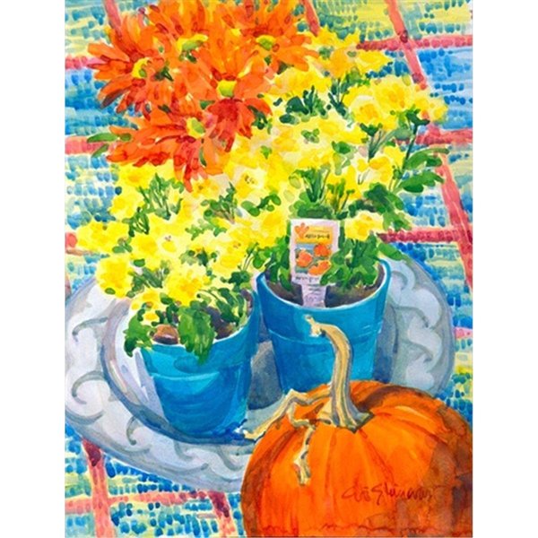 Carolines Treasures Flower - Mums Flag - Garden Size- 11 x 15 in. 6005GF